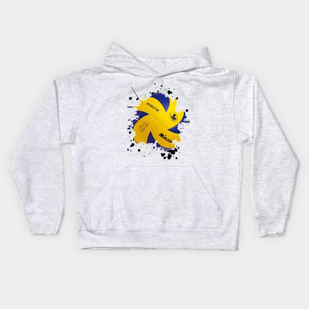 Volleyball time Kids Hoodie by Skymann